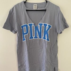 PINK Victoria’s Secret v-neck cut out tshirt